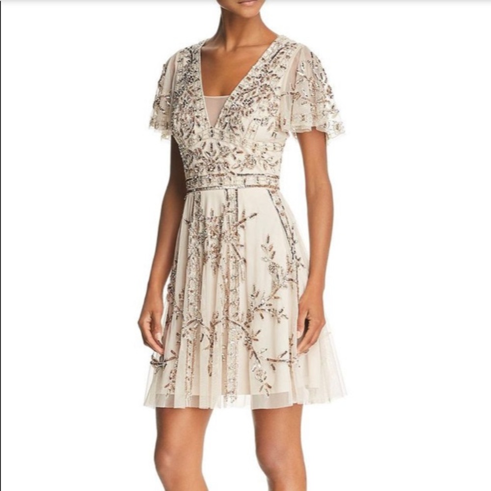 Aidan Mattox Blush Party Wedding Dress 🎉